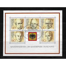 GERMANY 1982 PRESIDENTS OF REPUBLIC MINATURE SHEET USED/CTO SG MS E2010 BONN