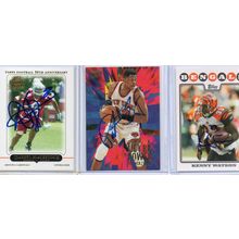 Autographed 3 Card Lot with Patrick Ewing Signed Nice