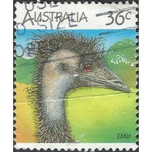 AUSTRALIA, BIRDS, Emu, Dromaius novaehollandiae, green 1986, 36c, #5