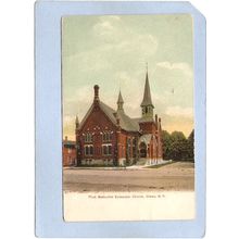 New York Olean First Methodist Episcopal Church Street Scene ny_box2~687