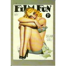 Advertising FILM FUN Magazine Cover Art Postcard (Vintage Magazine 36)