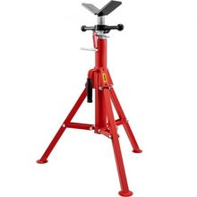 V Head Pipe Stand 1/8"-12" Capacity, Adjustable Height 24"-42", Pipe Jack St...