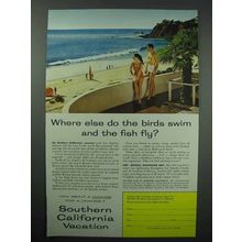 1957 Southern California Tourism Ad - Birds Swim