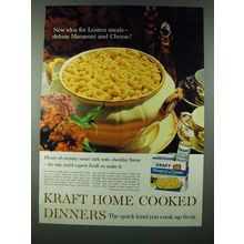 1963 Kraft Macaroni & Cheese Ad - New Idea For Lenten Meals