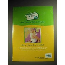 2001 Pampers Diapers Gift Certificate Ad - Re-Gifted