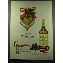 1949 Seagram's V.O. Whisky Ad - Obviously.. Welcome