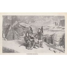 Eskimo Scene Antique Postcard