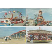 Hunstanton Fun Fair Flying Saucer Thrill Ride 1980s Norfolk Postcard