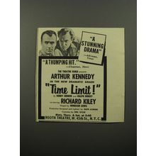 1956 Time Limit Play Ad - A stunning drama