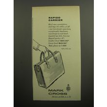 1957 Mark Cross Brief Case Ad - Rapido Carrier