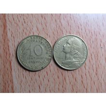 France Republic 1973 10 Centimes Coin