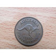 Australia 1946 1/2d HalfPenny Coin