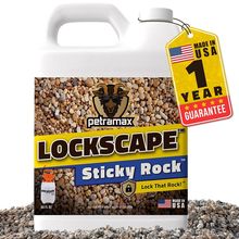 Lockdown Sticky Rock Glue for Landscaping (64 Ounce) - Super Adhesive, Non-Toxic