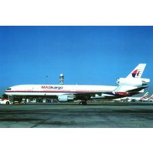 Aircraft postcard MASkargo McDonnell Douglas MD-11F N275WA. Unposted