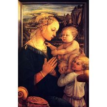 Lippi_Filippino_Virgin_with_children Art Gallery Poster Canvas Print Wall Decora