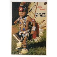 AMERICAN INDIAN young performer , Gallup, New Mexico USA postcard =