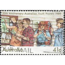 AUSTRALIA, 50 Years of Youth Hostels, gold 1989, 41c, #3