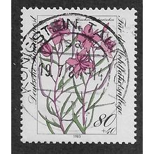 GER 1983 80pf +40 'HUMANITARIAN FUNDS - FLOWERS' FINE USED (EBID61-524)
