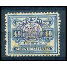 Used Revenue 40c N.Y. Stock Transfer Fine WA2812