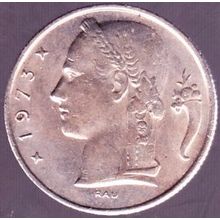 1973 Belgium 5 Francs Coin Dutch