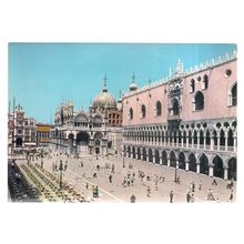 ST. MARCUS SQUARE, VENICE, ITALY .unused vintage postcard piazzetto s. marco =