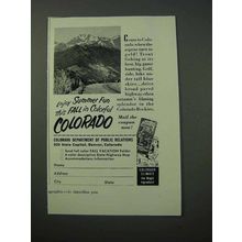 1952 Colorado Tourism Ad - Enjoy Summer Fun This Fall