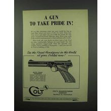 1952 Colt Match Target Woodsman Pistol Ad - Pride