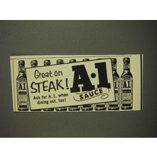 1955 A.1. Sauce Ad - Great on Steak