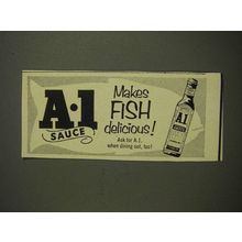1955 A.1. Sauce Ad - Makes Fish Delicious
