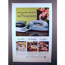 1960 Bell Telephone Ad - Fallen in Love Princess Phone