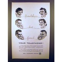 1960 Bell Telephone Ad - Friendships Best Friend!