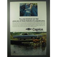 1968 Chevrolet Caprice Coupe Car Ad - These Features