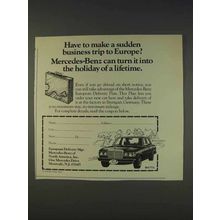 1977 Mercedes-Benz Car Ad - Sudden Trip to Europe