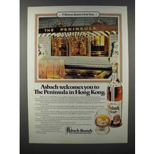 1980 Asbach Brandy Ad - The Peninsula in Hong Kong