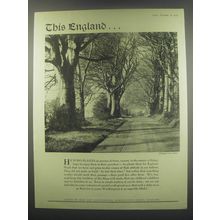 1949 Bass and Worthington Beer Ad - This England.. Ashridge Park - Herts