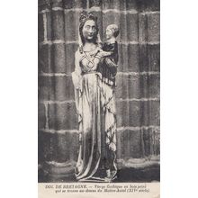 Vierge Gothique Dol Do Bretagne Maitre Autel French Religious Postcard