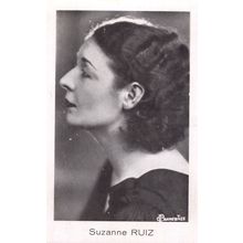 Suzanne Ruiz French Soprano Plain Back Postcard Photo