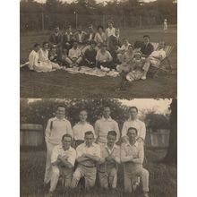 Elthorne Tennis Club West London Antique 1922 RPC 2x Postcard