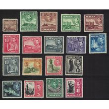 Malta George VI Definitives 18v 1938 MH SG#217-231