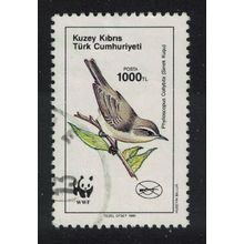 Turkish Cyprus Chiff-chaff Bird WWF 1990 Canc SG#281 MI#278 Sc#276