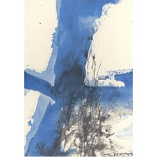Zao Wou-Ki Chinese French Painter Untitled Painting Postcard