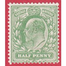 GB KEVII 1902 1/2d YELLOWISH GREEN SG218 GMM