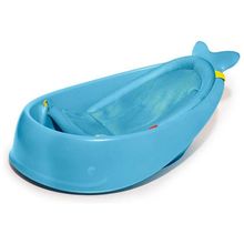 Skip Hop Infant Bath Tub 3-Stage Grow with Baby Smart Sling MOBY Bathtub Blue Ag
