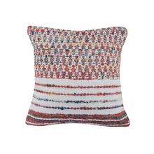 20" X 20" Red Green Blue Yellow Orange And Pink Polyester Geometric Zippered ...
