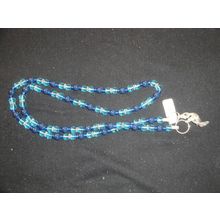 27" three shades of blue glass necklace lanyard cord sun reading driving glasses