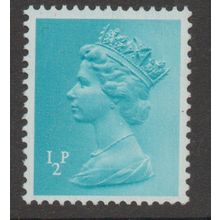 SgX841y 1/2 p TURQUOISE-BLUE PHOPHOR OMITTED MINT NEVER HINGED (BSC)