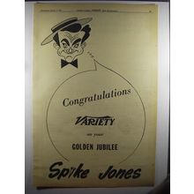 1956 Spike Jones Ad - Variety 50th Anniversary