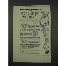 1956 Wyoming Tourism Ad - Everything's Wonderful