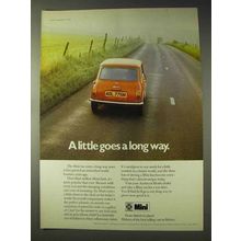 1973 Leyland Mini Car Ad - A Little Goes a Long Way
