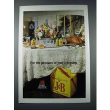 1973 J&B Scotch Ad - Pleasure of Your Company
